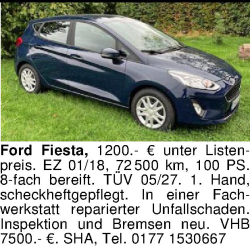 Vorschaubild der Anzeige, (Id: 1989357)