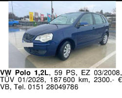 Vorschaubild der Anzeige, (Id: 2020461)