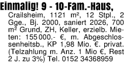 Vorschaubild der Anzeige, (Id: 2065716)
