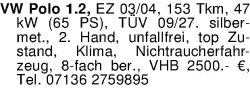Vorschaubild der Anzeige, (Id: 2067408)