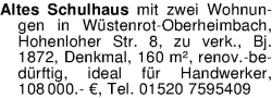 Vorschaubild der Anzeige, (Id: 2072976)
